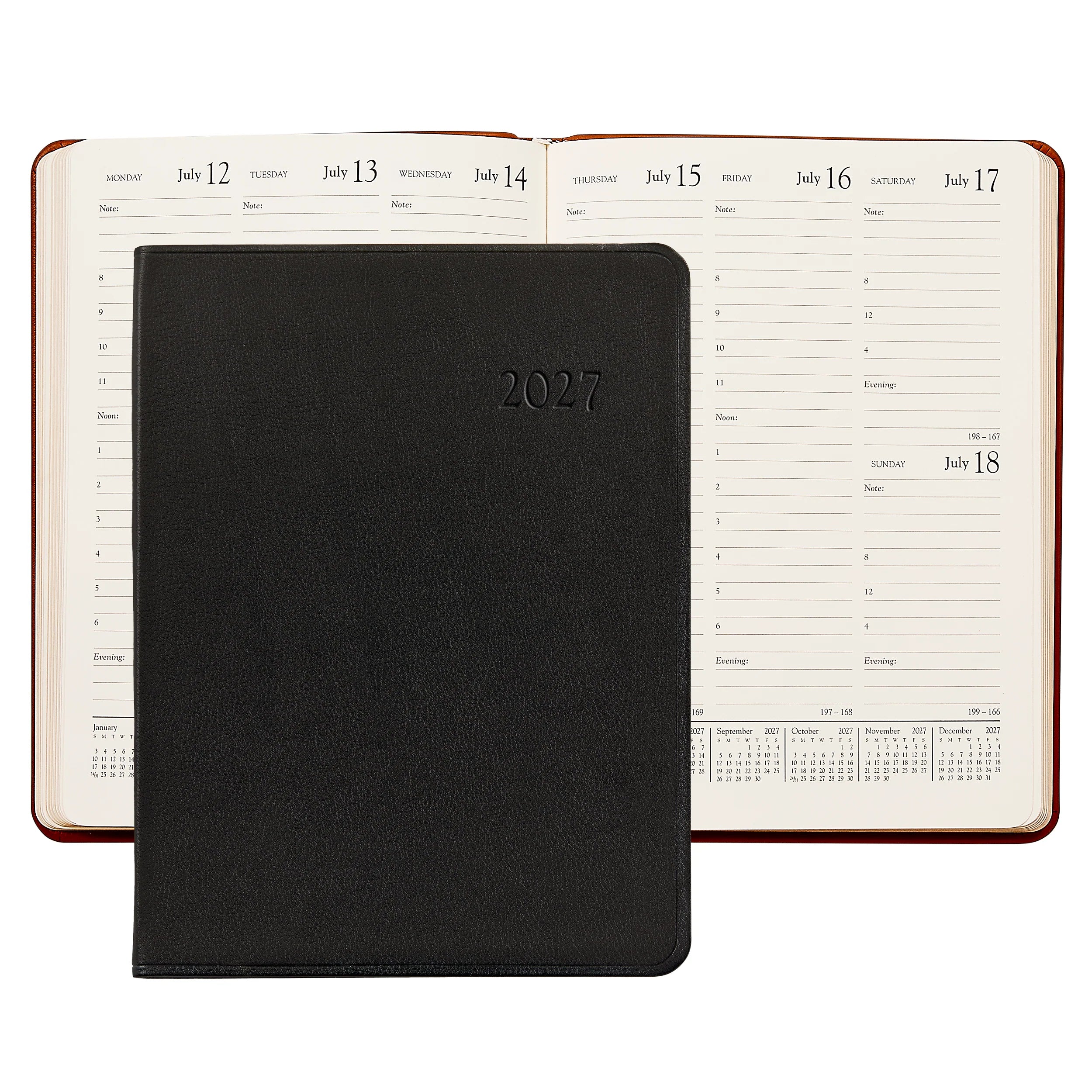 Graphic Image 2027 Desk Diary Traditional Leather