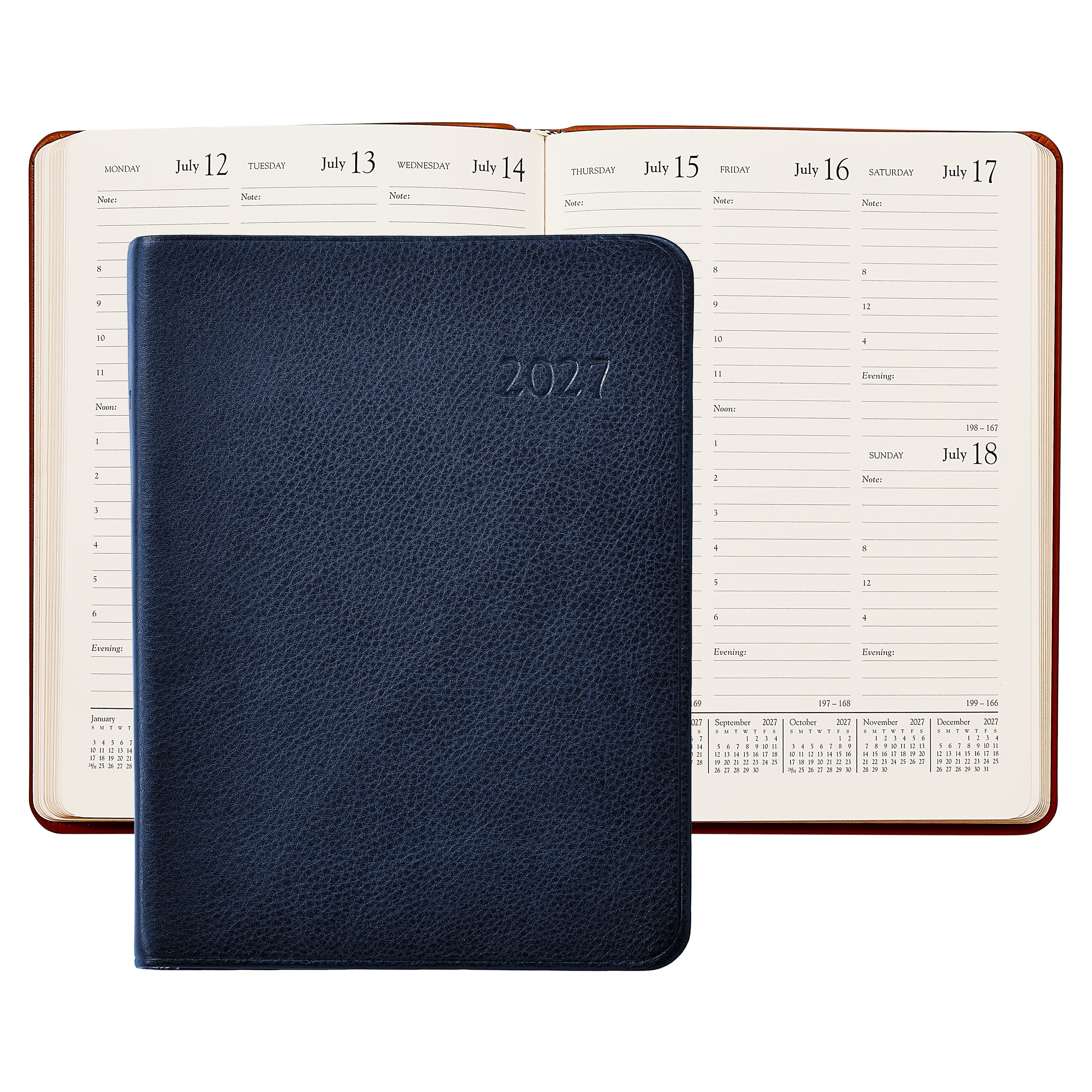 Graphic Image 2027 Desk Diary Traditional Leather