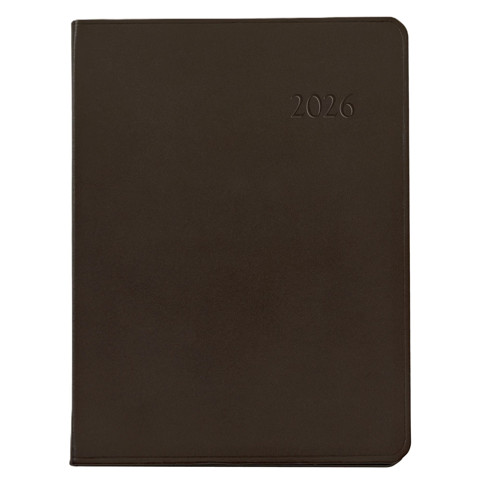 Graphic Image 2026 Desk Diary Traditional Leather
