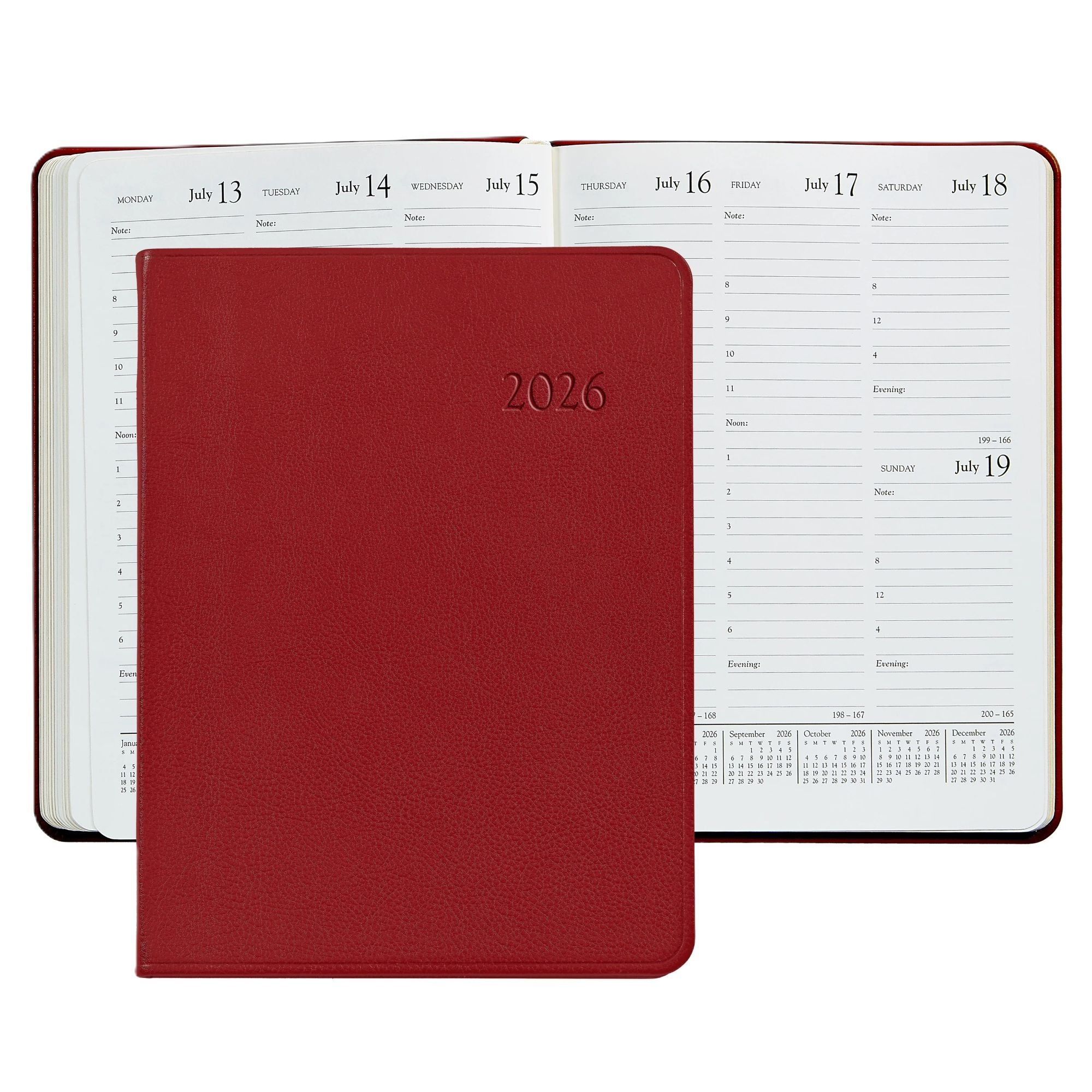 Graphic Image 2026 Desk Diary Traditional Leather