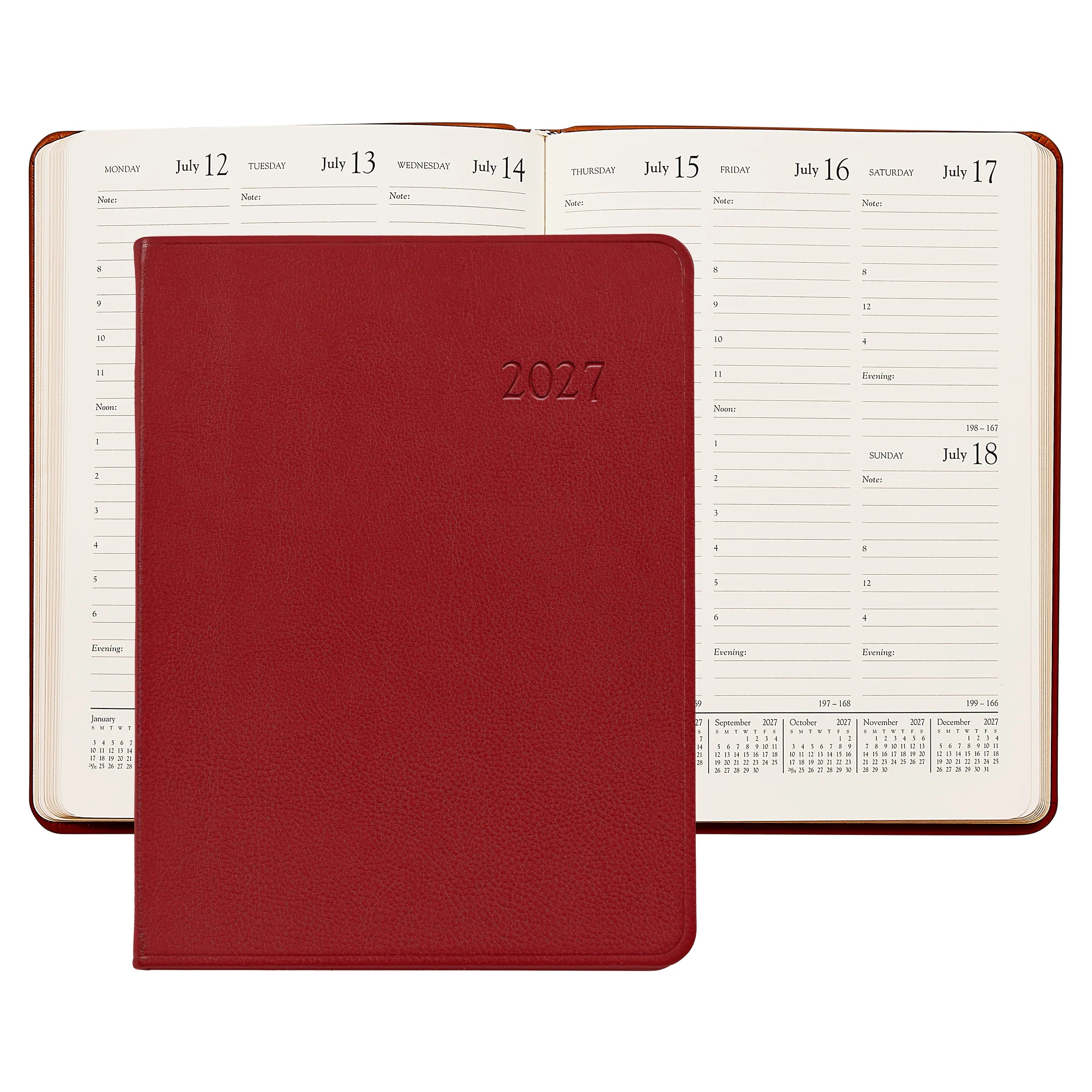 Graphic Image 2027 Desk Diary Traditional Leather