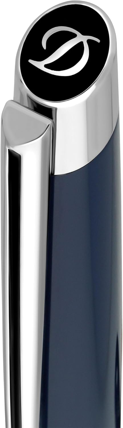 S. T. Dupont Defi Millenium Silver and Navy Ballpoint Pen