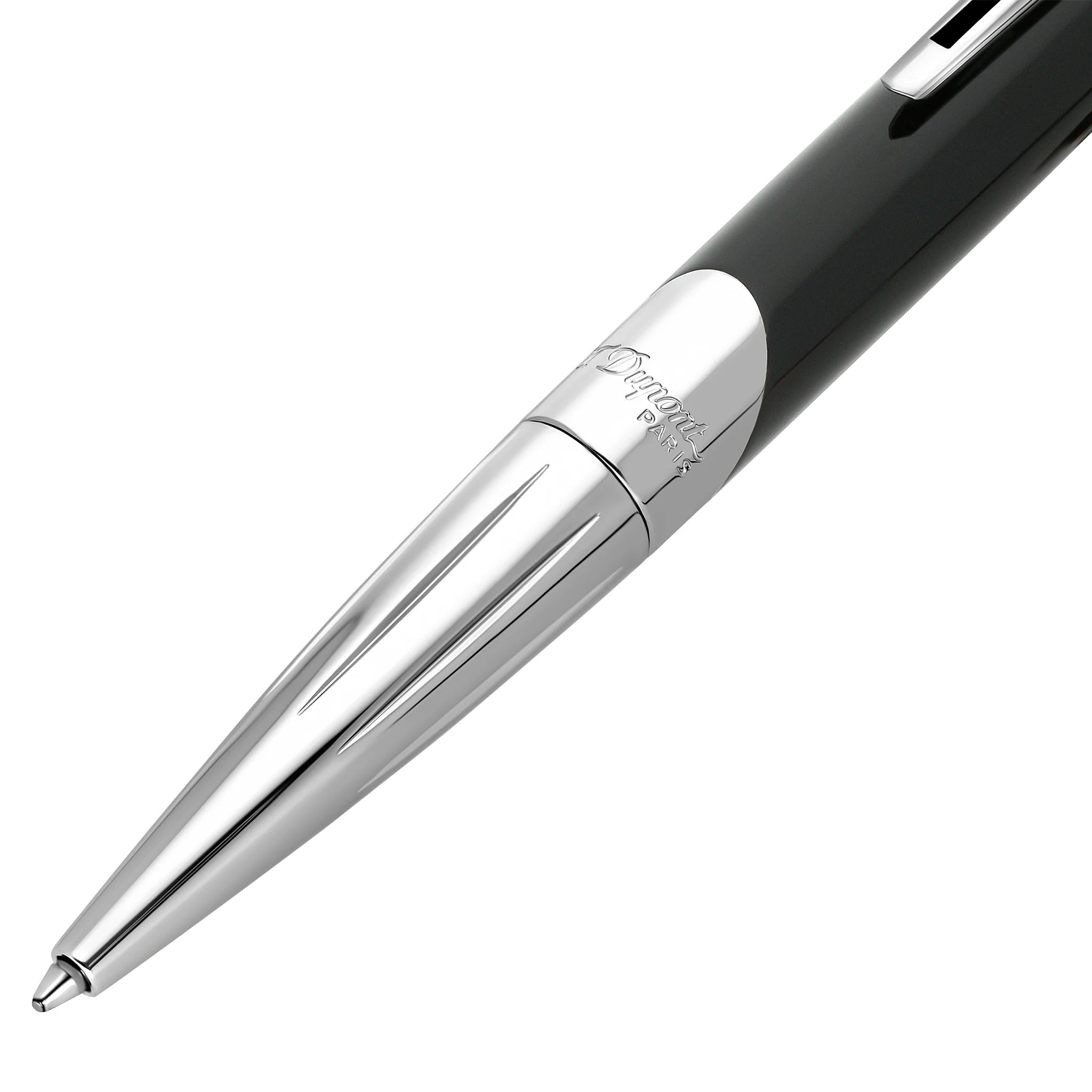 S. T. Dupont Defi Millenium Silver and Black Ballpoint Pen