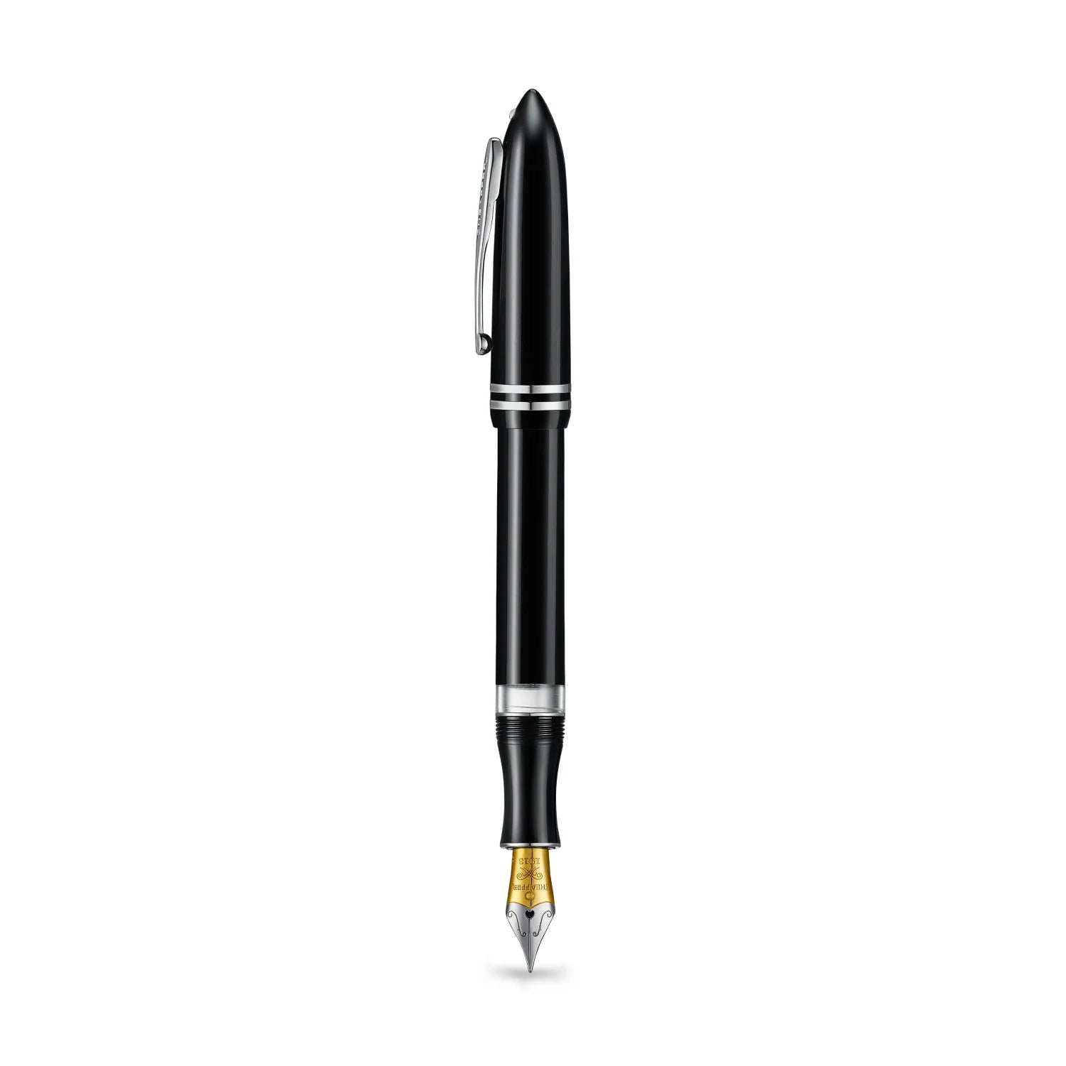 Sheaffer Balance III E892 Glossy Black and Chrome Trims Fountain Pen