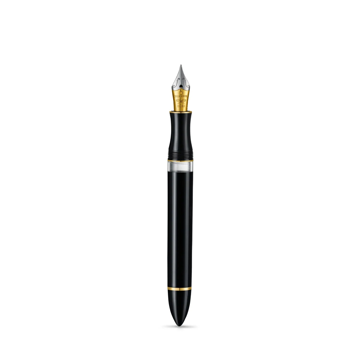 Sheaffer Balance III E893 Glossy Black and Gold Trims Fountain Pen