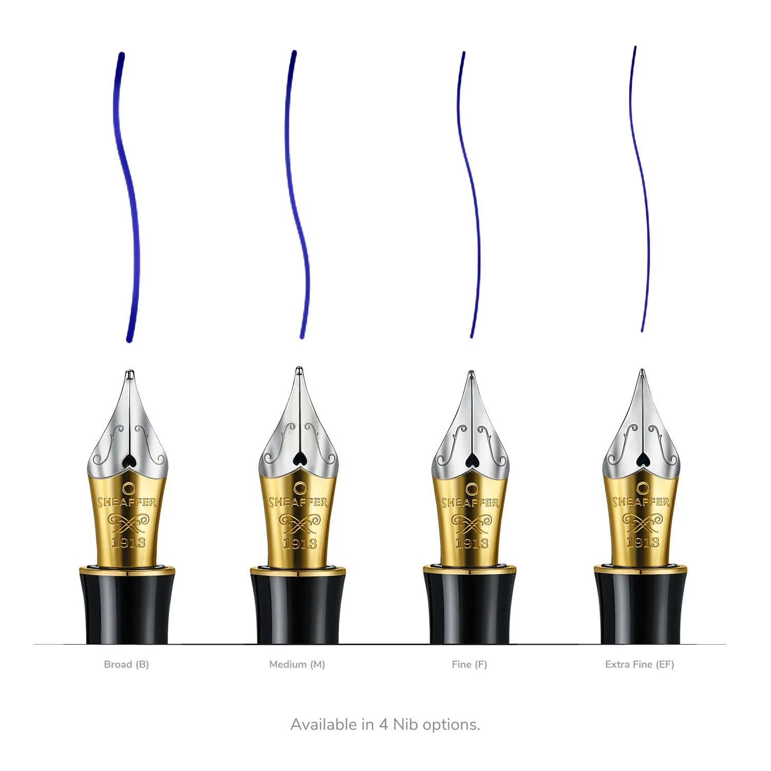 Sheaffer Balance III E893 Glossy Black and Gold Trims Fountain Pen