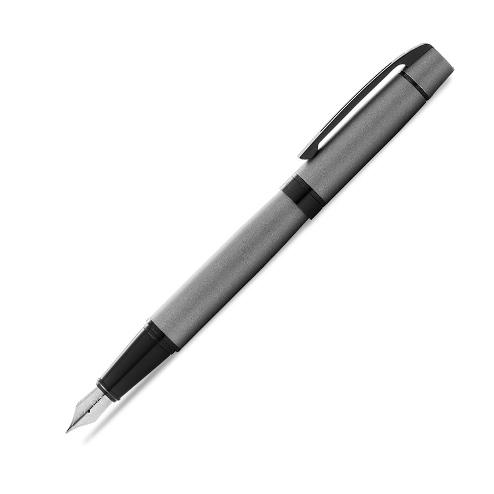 Sheaffer 300 Matte Gray Fountain Pen With Black Trims