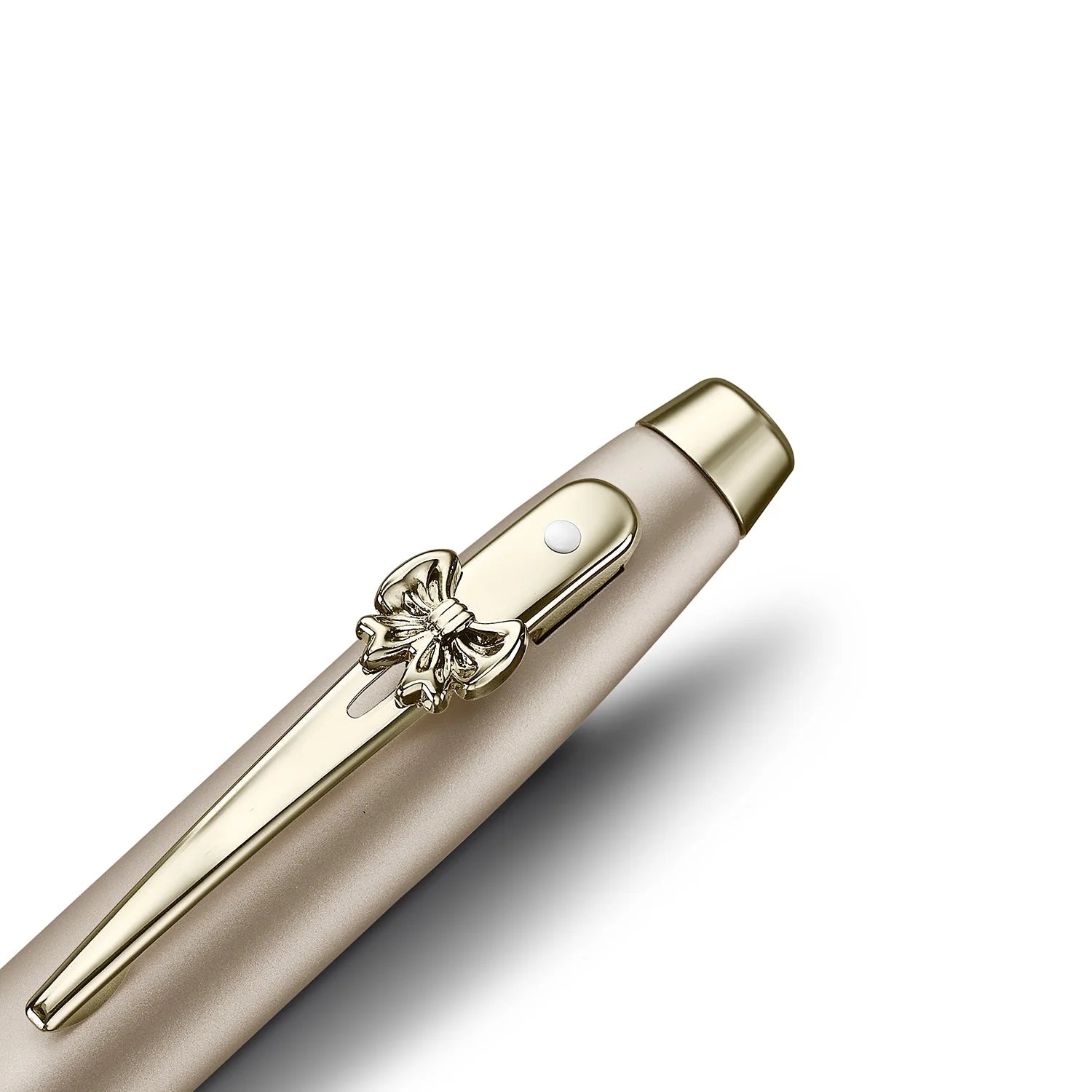 Sheaffer 100 Emily in Paris 9377 Champagne Gold Fountain Pen with Champagne Gold Trims and Bow-Shaped Clip Emblem