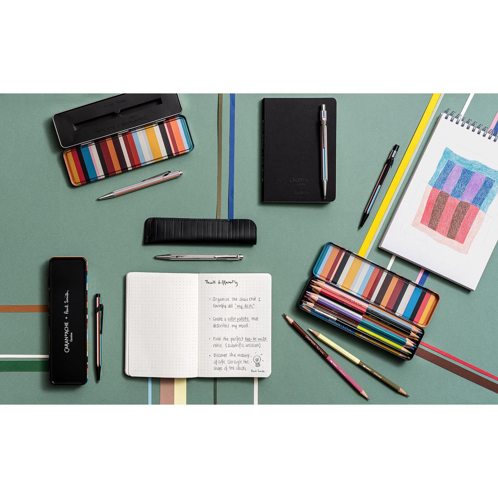 Caran D'Ache 849 PAUL SMITH Limited Edition Ballpoint Pen Grey Silver