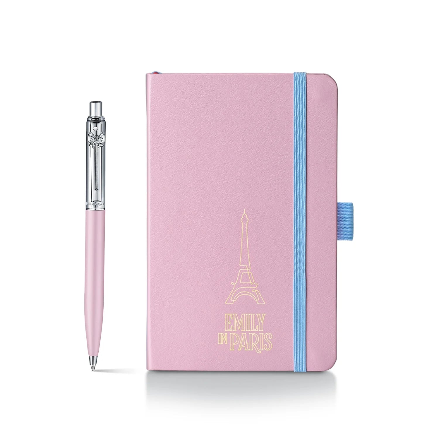 Sheaffer Gift Set ft. Emily in Paris Sentinel 321 Pink Matte Finish Ballpoint Pen with Chrome Trims and Small Hardbound Notebook