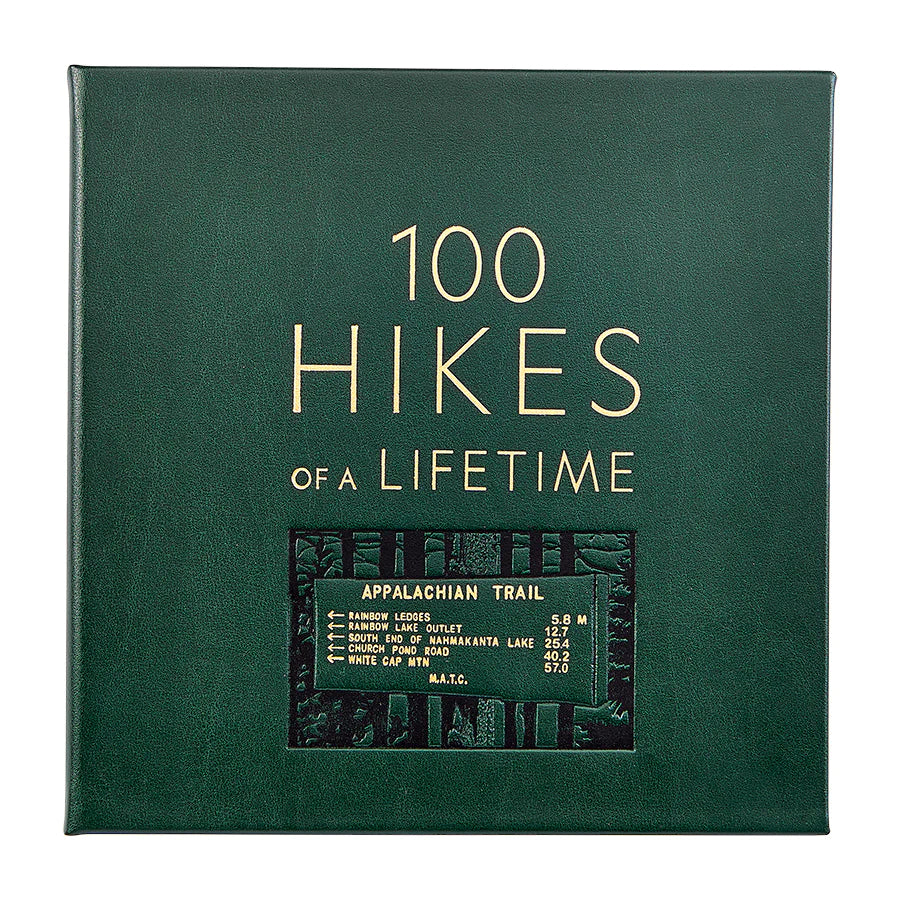 100 Hikes Of A Lifetime Green Bonded Leather