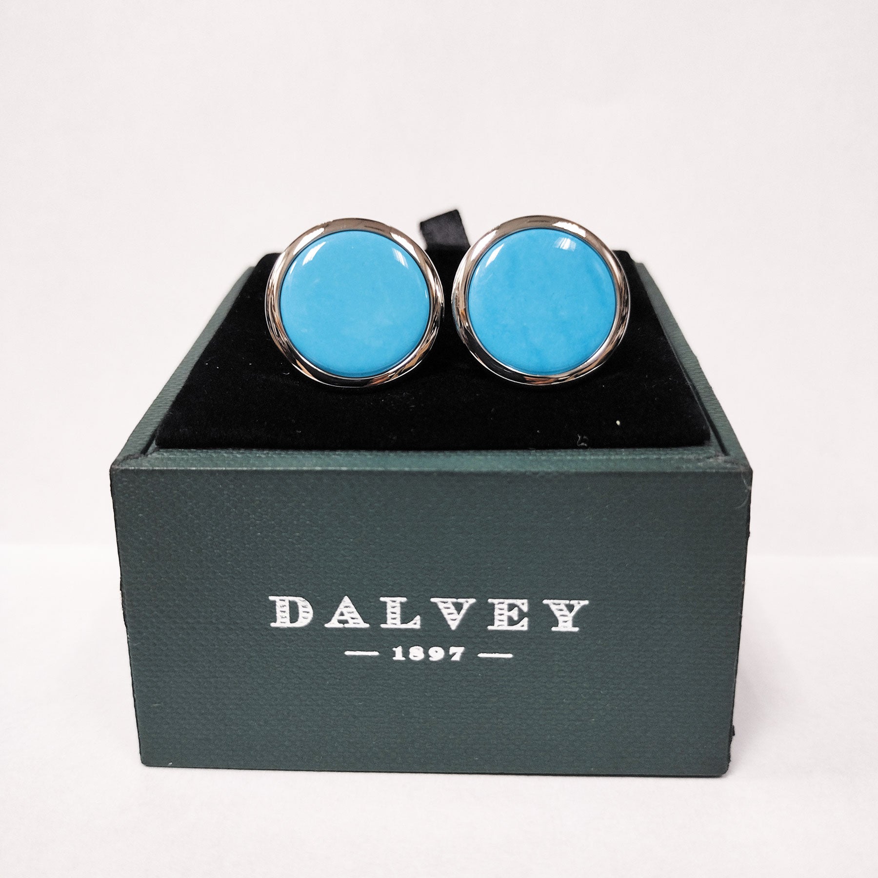 Dalvey DISCUS CUFFLINKS Turquoise