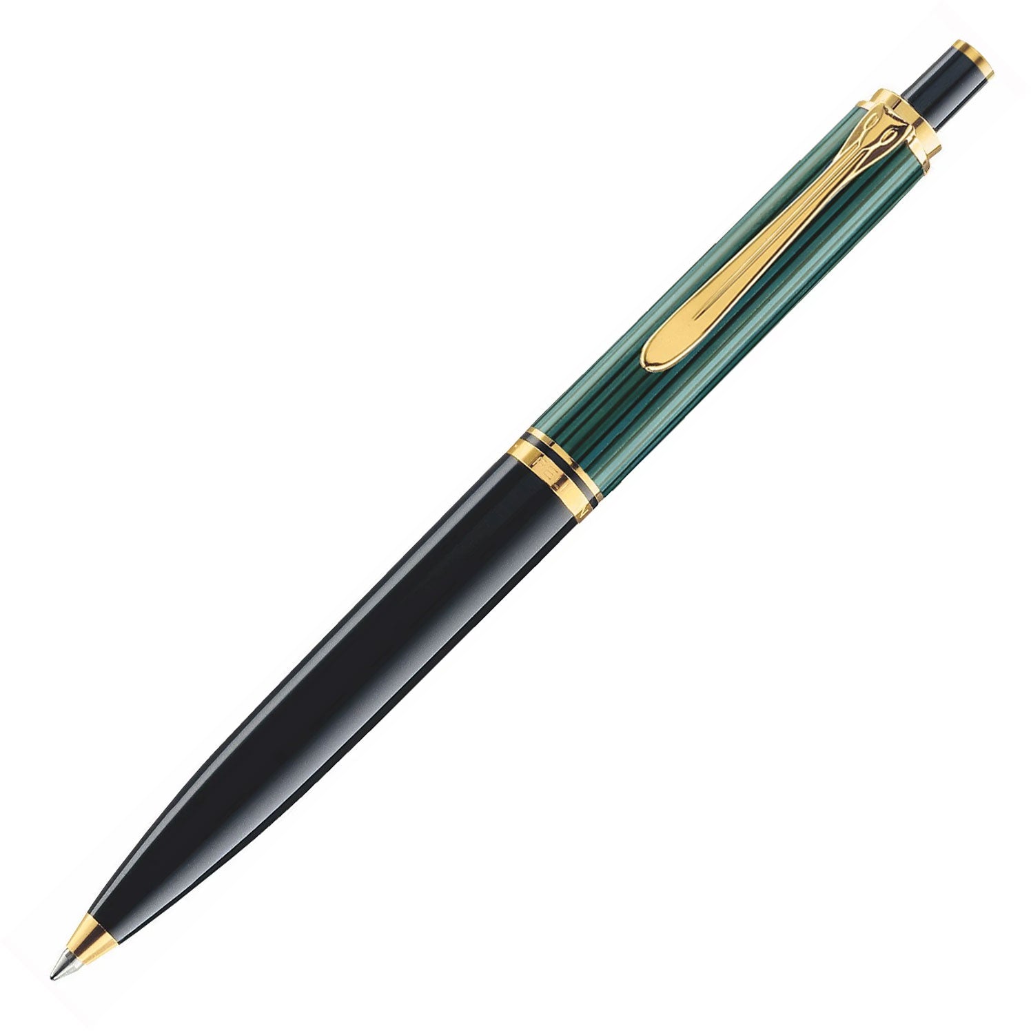 Pelikan Pens - Souveran 400 Green & Black Ballpoint Pen K400 - Altman Luggage 