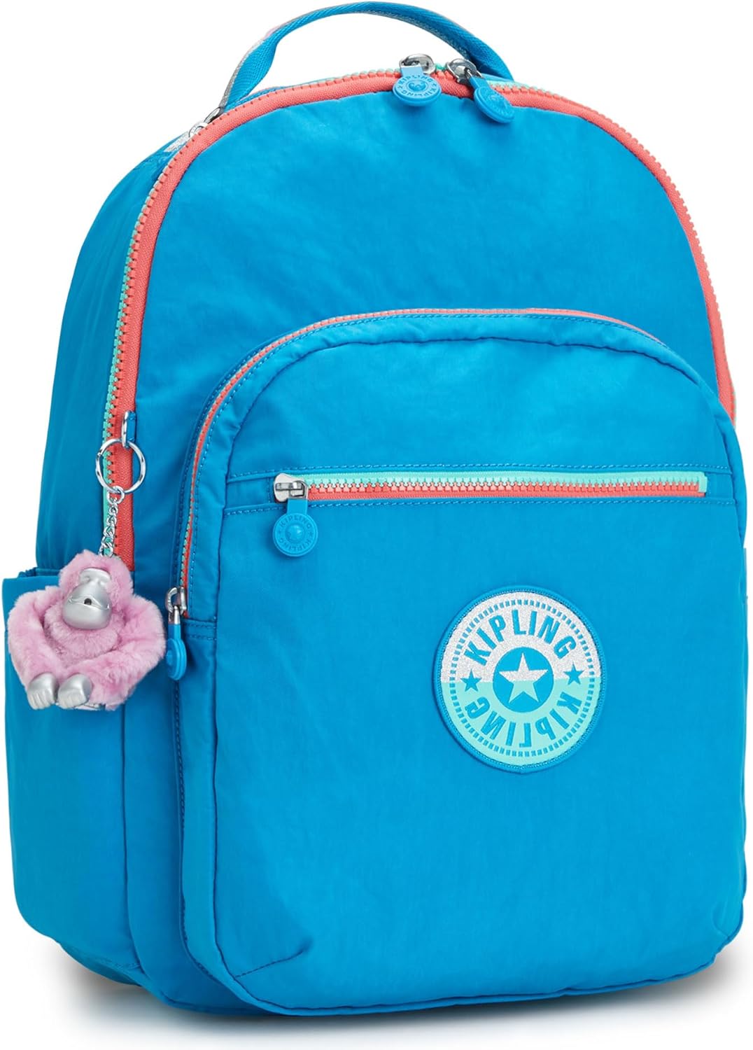 Kipling Seoul Large Nylon 15" Laptop Backpack Azure Sky Blue