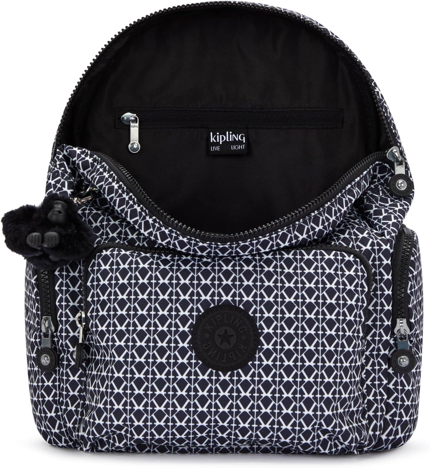 Kipling City Zip Small Backpack Signature Print