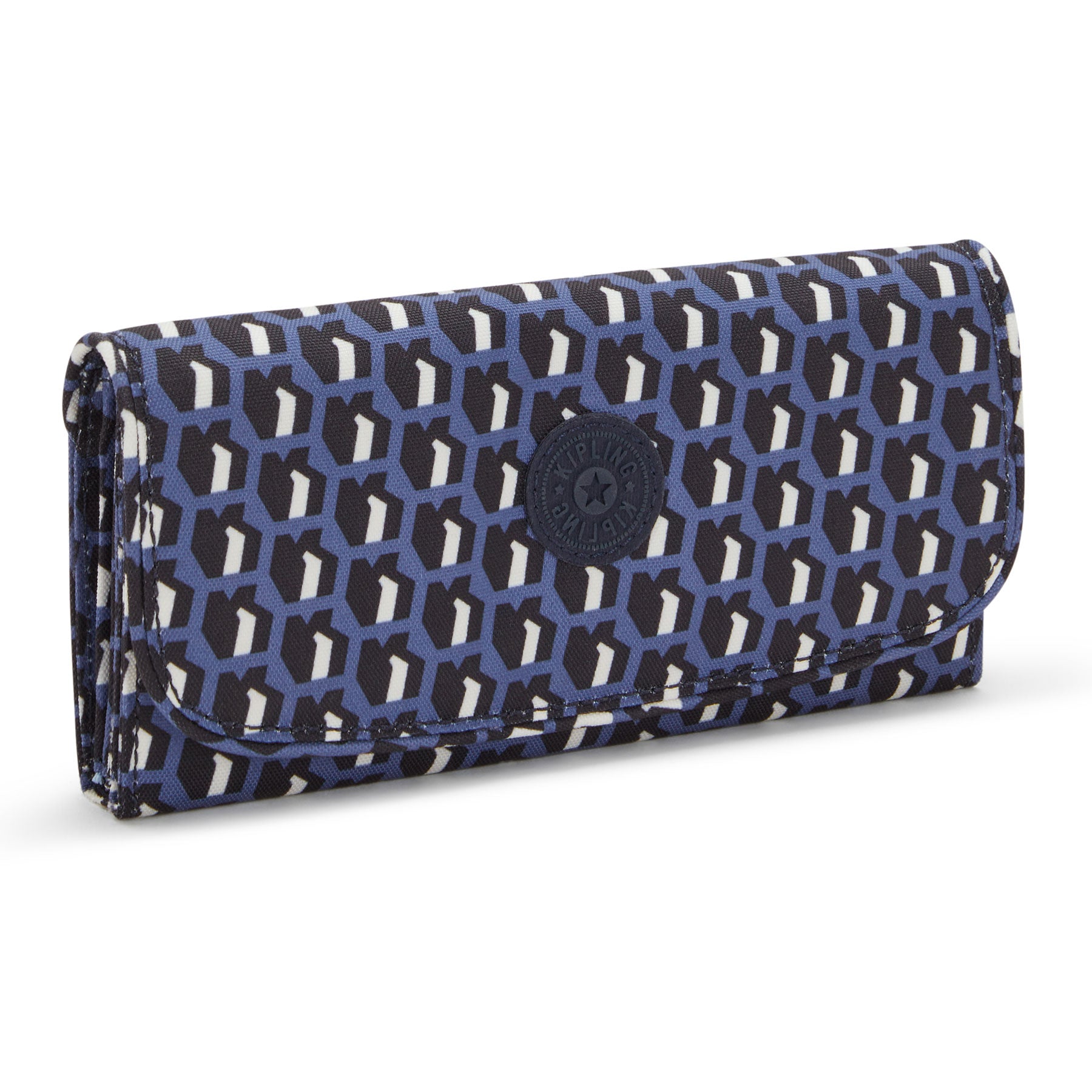 Kipling Money Land Snap Wallet - 3D K Blue Print