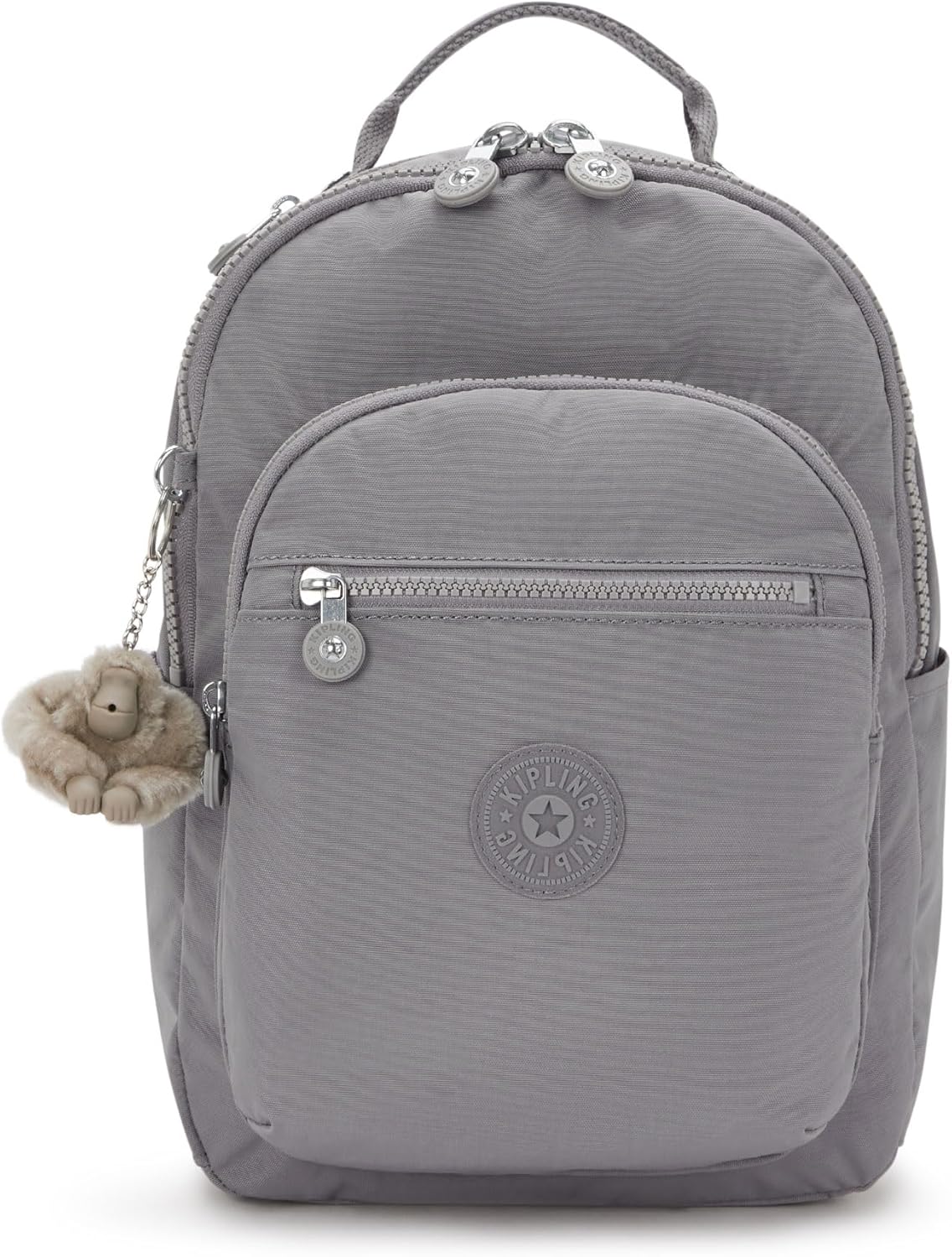 Kipling Seoul Small  Nylon Tablet Backpack Inviting Grey