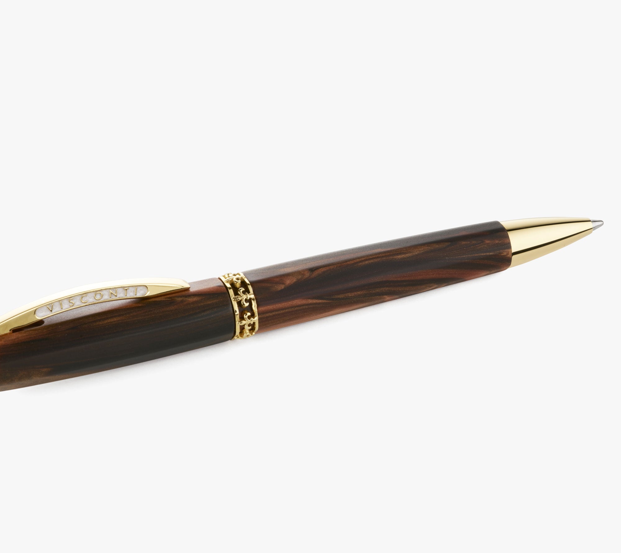 Visconti Medici Briarwood with Yellow Gold Plated Ballpoint  Pen