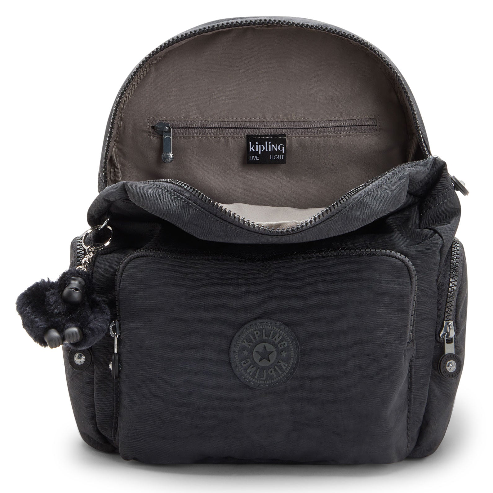 black mini kipling backpack Keeper Small sleek design of Delia makes it the perfect go City Zip Small Backpack Black