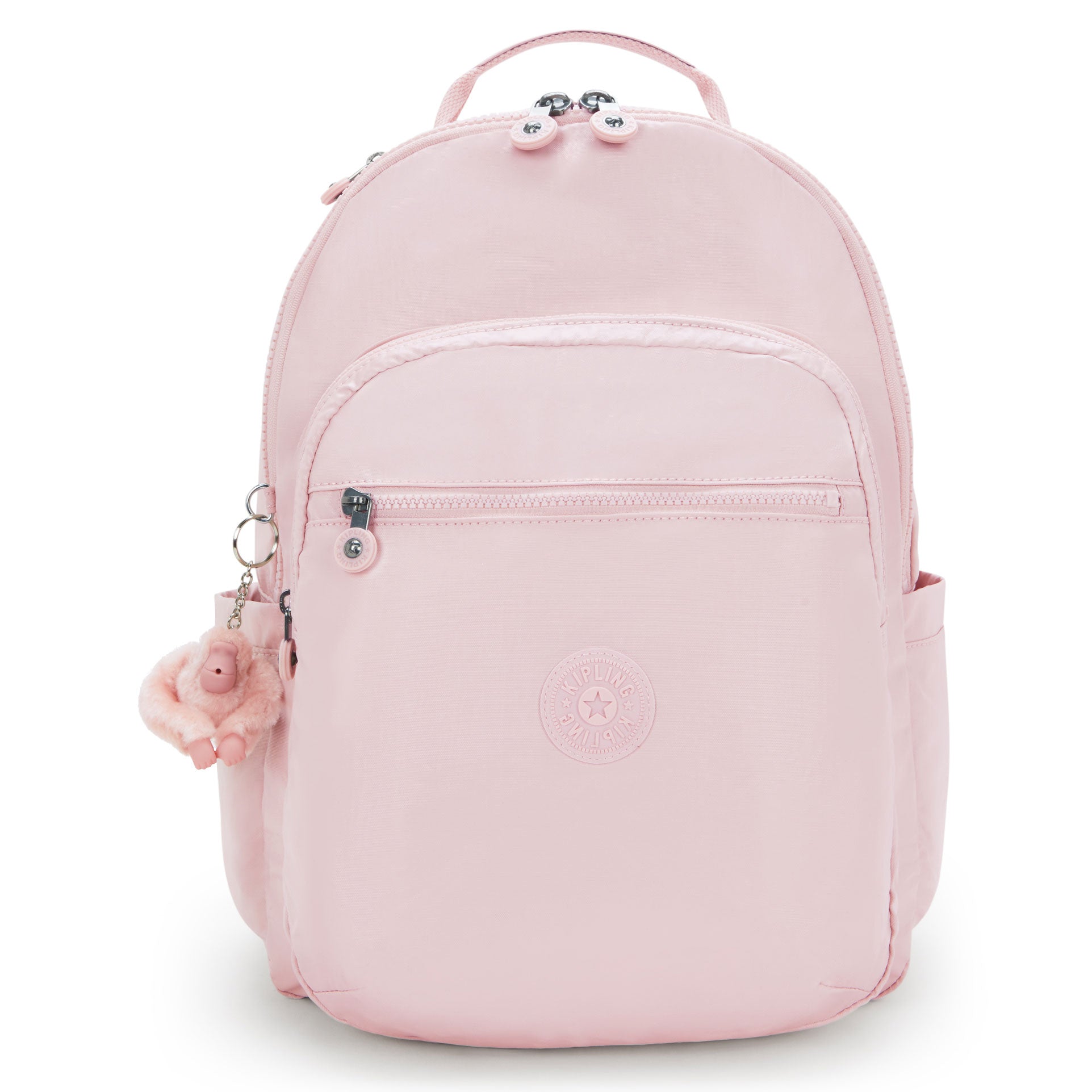 Kipling Seoul Large Metallic Pink Shine 15" Laptop Backpack