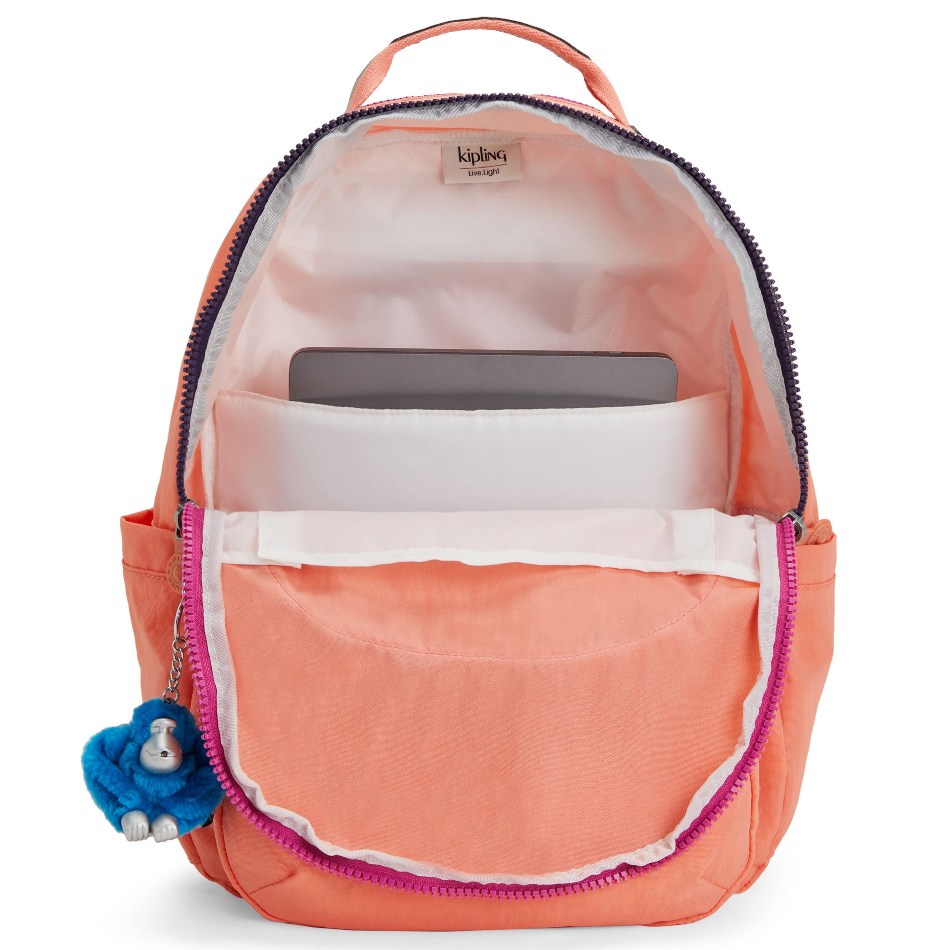coral herschel backpack Kipling Seoul Large 15" Laptop Backpack Cool Coral Shade