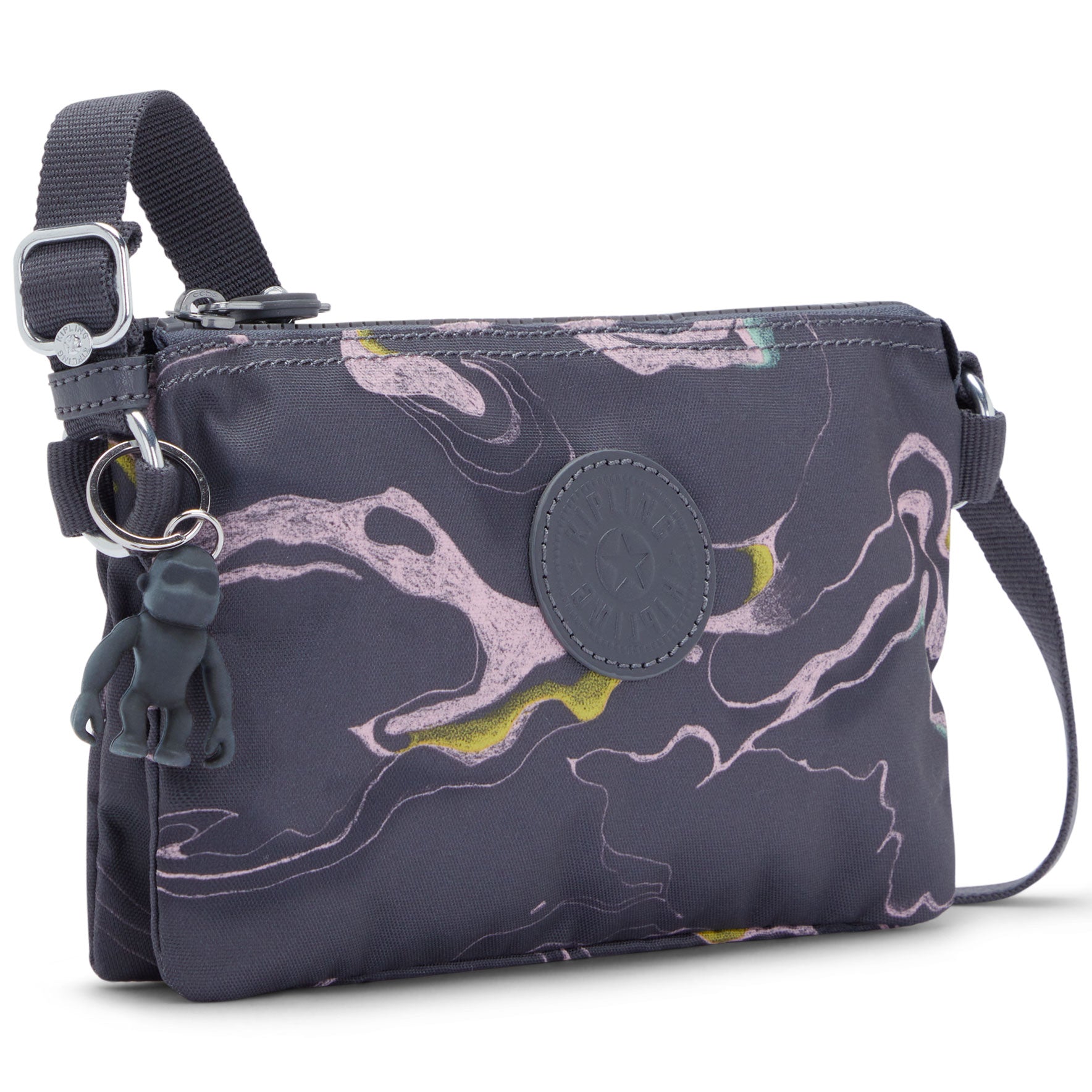 Kipling Women's Mikaela Printed Nylon Crossbody Bag with Adjustable Strap