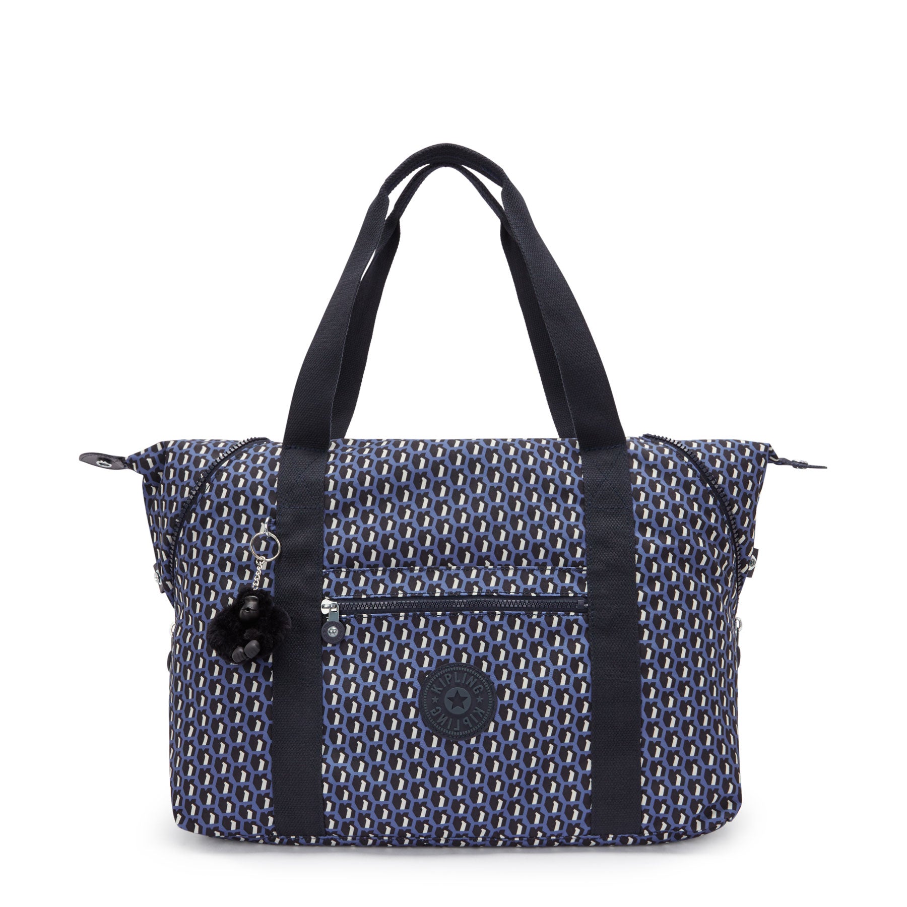 Kipling Art M Printed Tote Bag - 3D K Blue