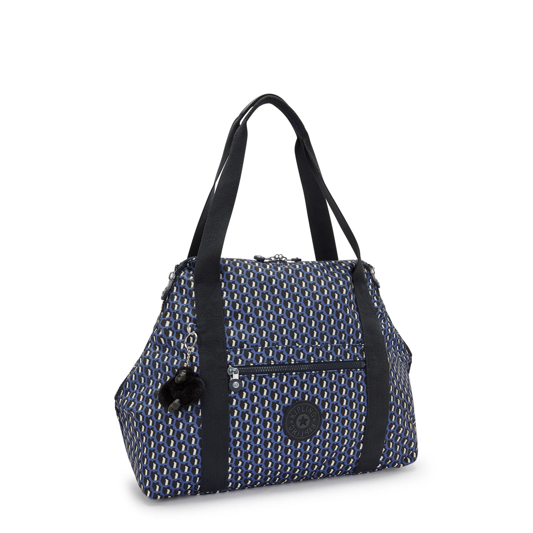 Kipling Art M Printed Tote Bag - 3D K Blue