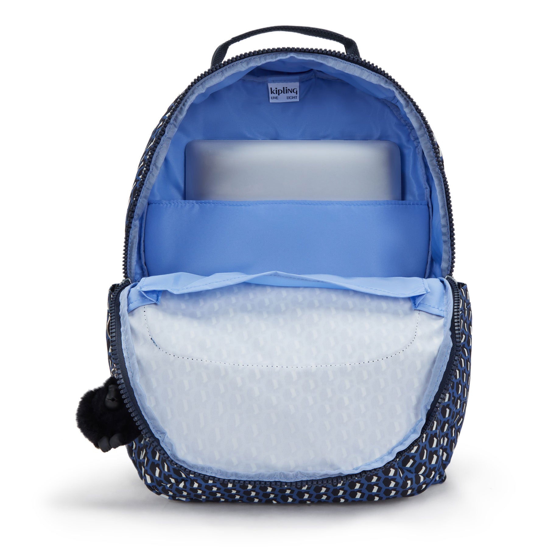 Kipling Seoul Large  Printed 15" Laptop Backpack - 3D K Blue