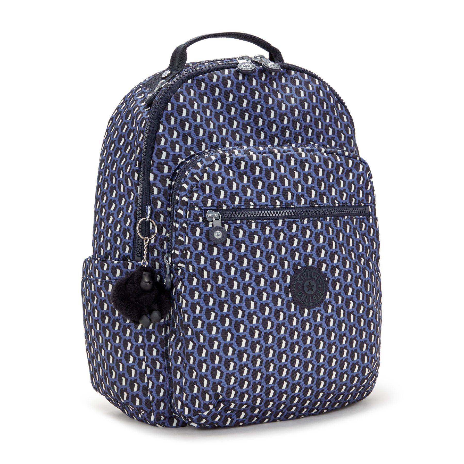 Kipling Seoul Large  Printed 15" Laptop Backpack - 3D K Blue