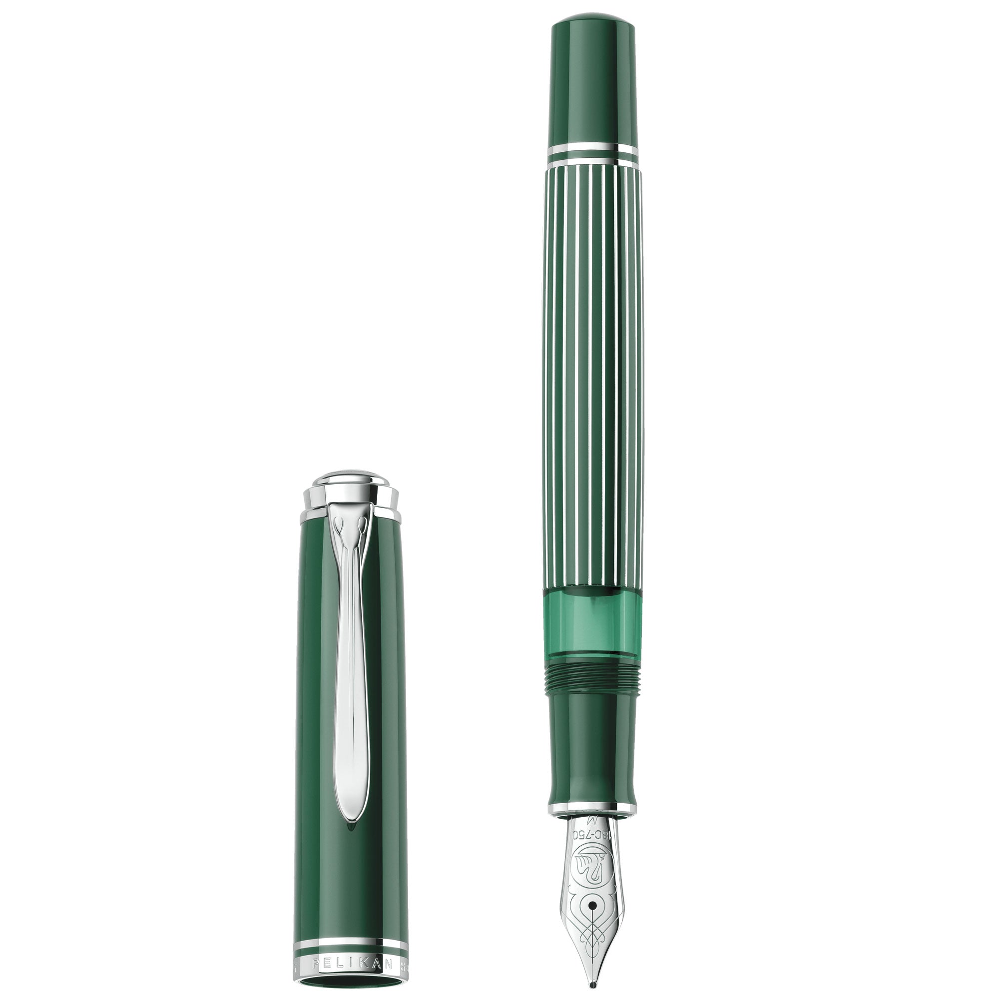 Pelikan Special Edition Souveran M815 Metal Striped Green Fountain Pen