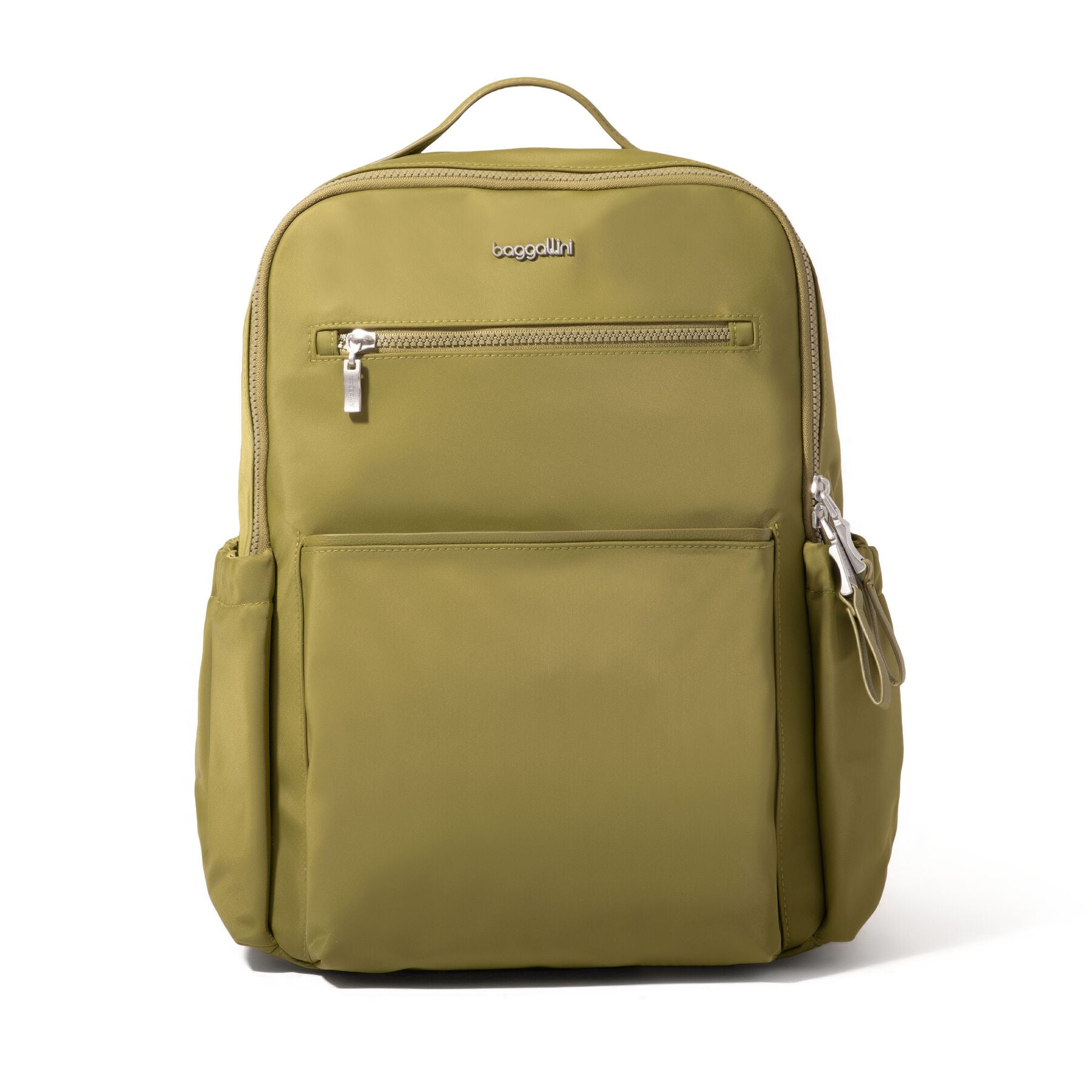 baggallini backpack with laptop compartment Baggallini Tribeca Expandable Laptop Backpack - Sage Twill
