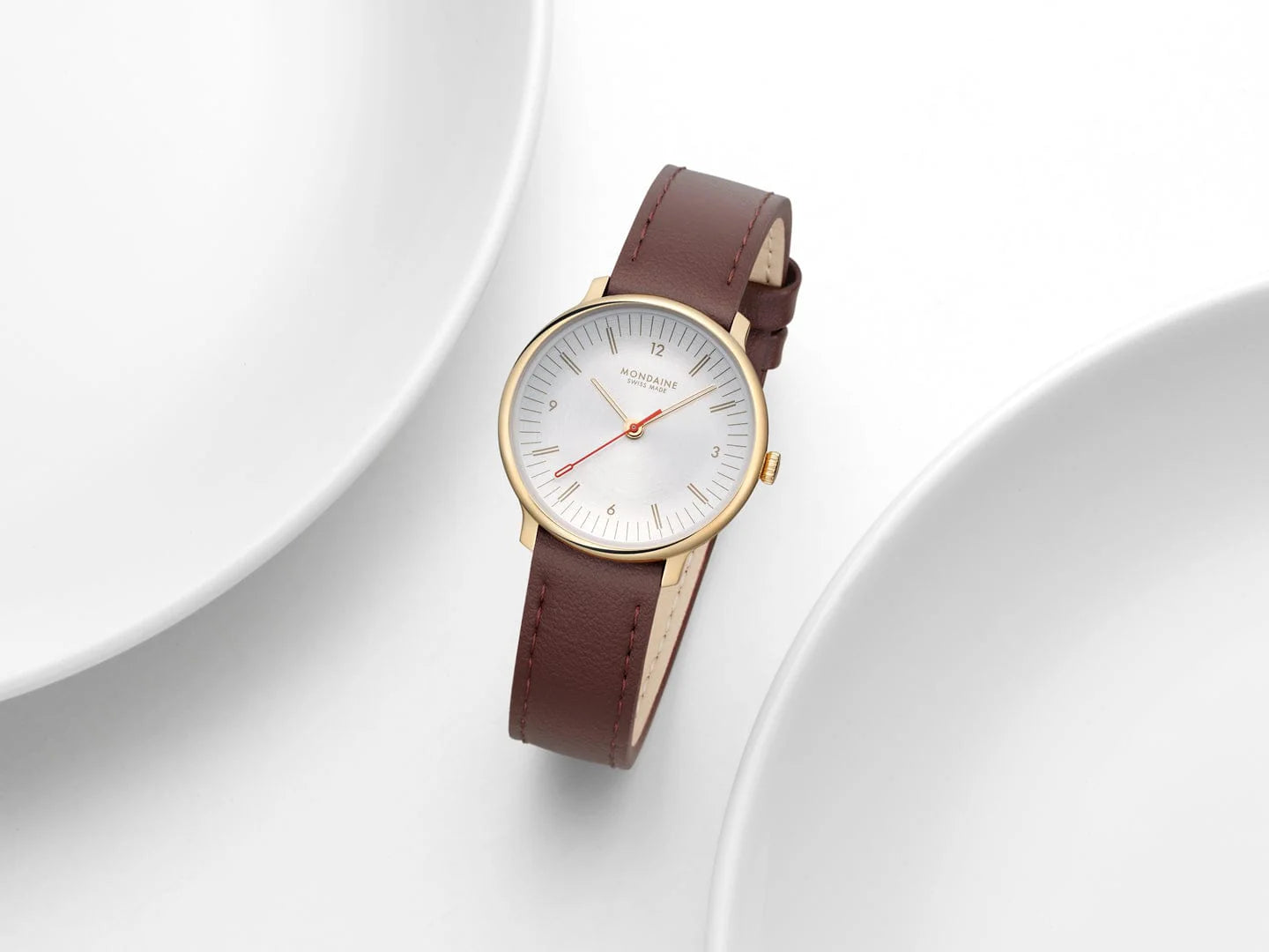 Mondaine Doppio 33 mm Brown Vegan Grape Leather