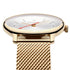 Mondaine Doppio 33 mm IP Gold Stainless Steel Mesh Strap