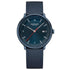 Mondaine Doppio 41 mm Blue Vegan Apple Leather Strap
