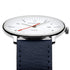 Mondaine Doppio Solar Powered 41 mm Blue Vegan Apple Leather Strap