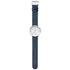 Mondaine Doppio Solar Powered 41 mm Blue Vegan Apple Leather Strap