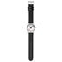 Mondaine CLASSIC BRUSHED CASE, BLACK VEGAN GRAPE LEATHER, 36 MM A660.30314.16SBBV