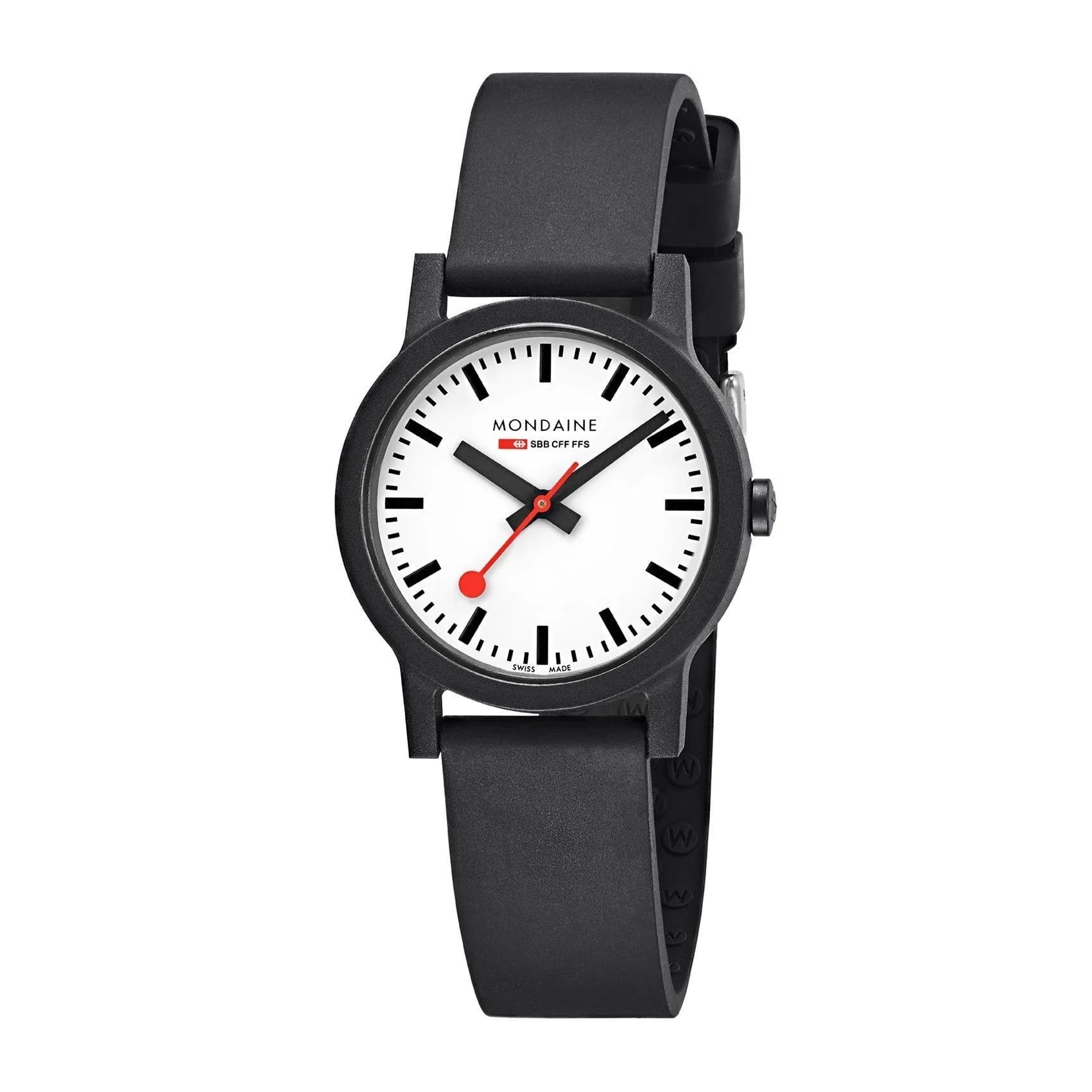 Mondaine Essence Men's Watch, 32 mm, Black Watch Strap