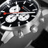 Mondaine NEO, Black Vegan Grape Leather, 41 mm Chronograph Men's Watch
