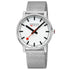 Mondaine Evo2 Men's Watch, Polished Steel, 43 mm, Stainless Steel Strap