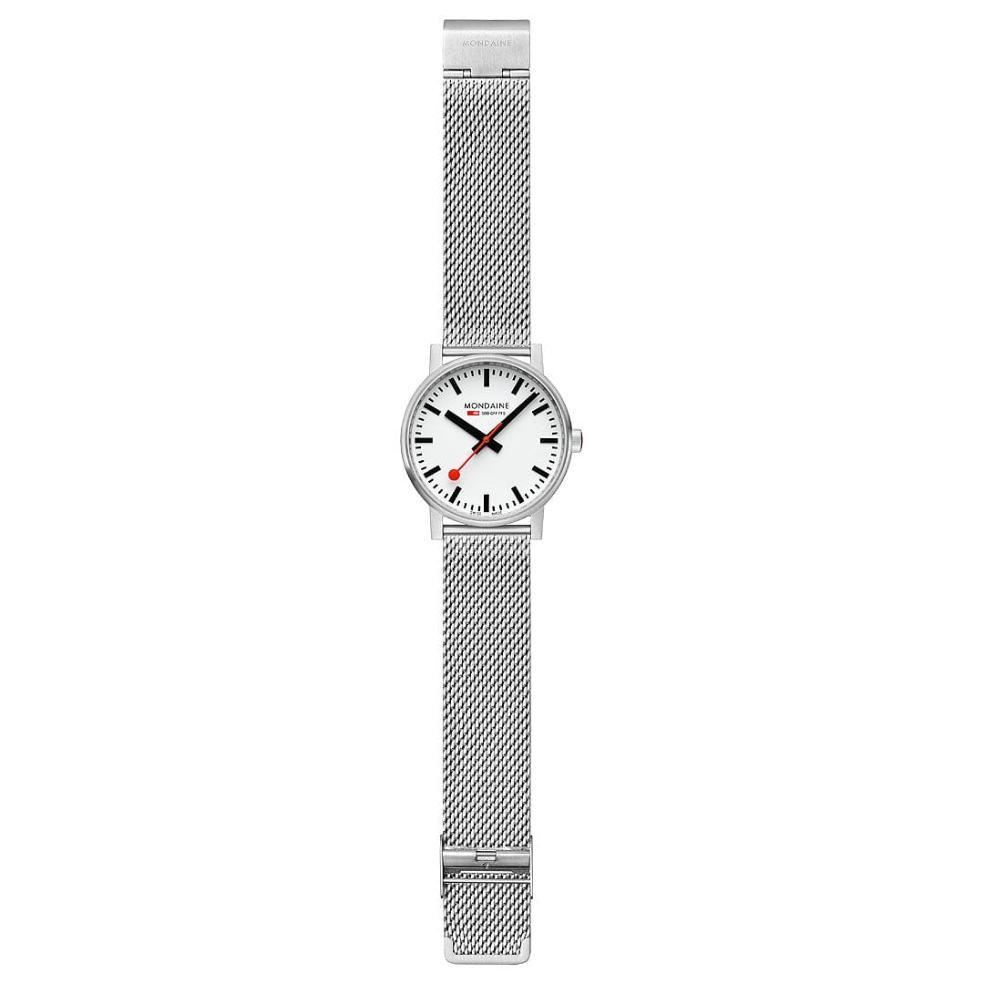 Mondaine Evo2 Men's Watch, Polished Steel, 43 mm, Stainless Steel Strap