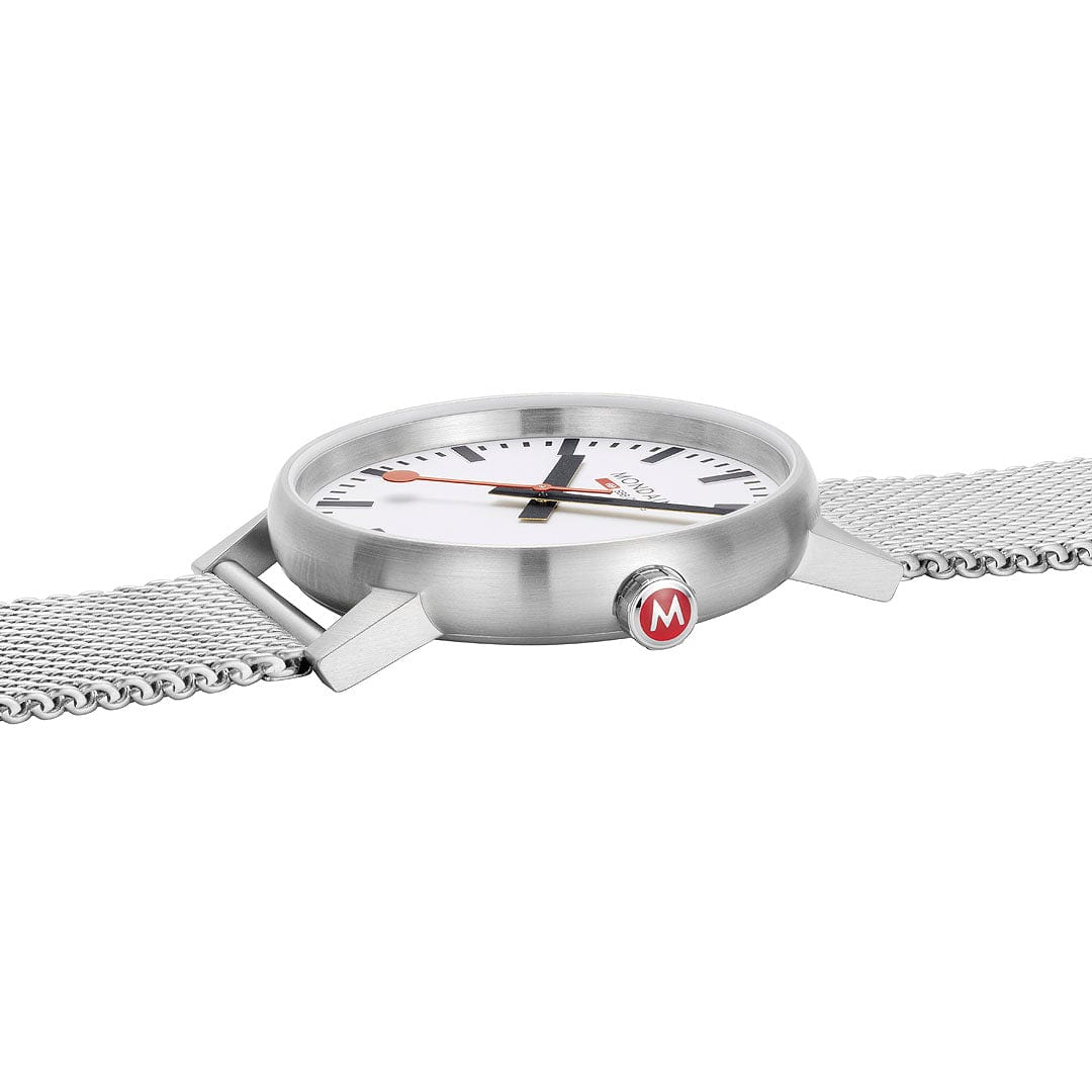 Mondaine Evo2 Men's Watch, Polished Steel, 43 mm, Stainless Steel Strap
