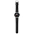 Mondaine Evo2 Men's Watch, Polished Steel, 43 mm, Black Vegan Leather Strap