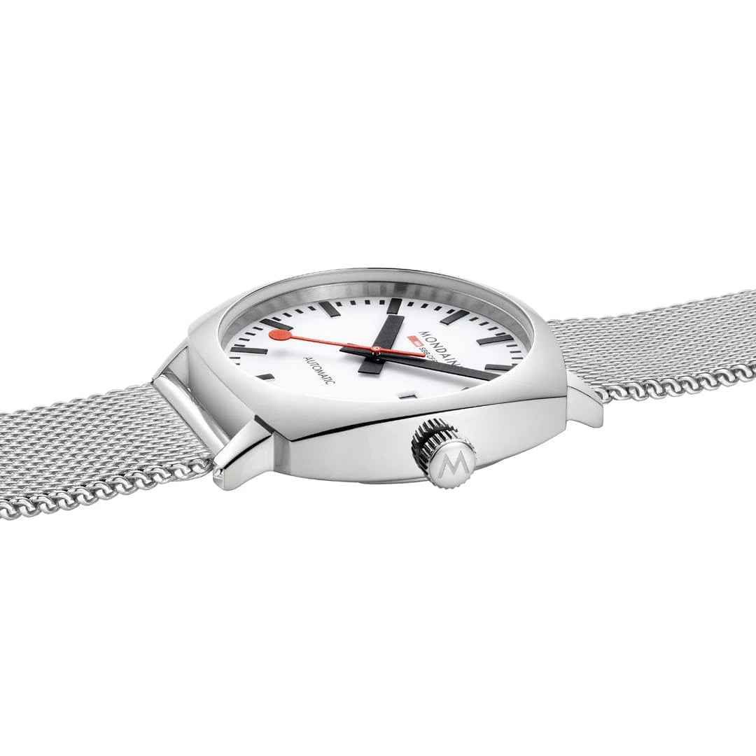 Mondaine Cushion Automatic 39 mm, Stainless Steel Mesh, MSL.3961B.SM