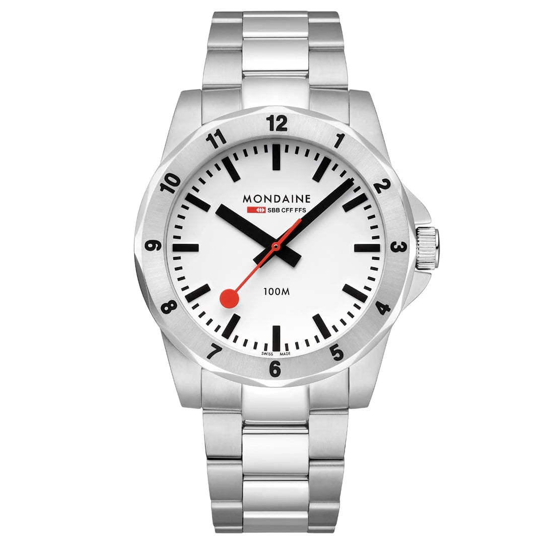 Mondaine Numeri 42 mm, Stainless Steel Watch MSN.4211B.SK