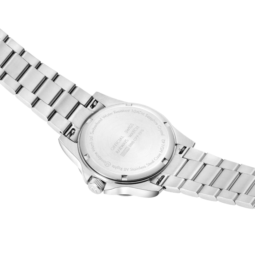 Mondaine Numeri 42 mm, Stainless Steel Watch MSN.4211B.SK