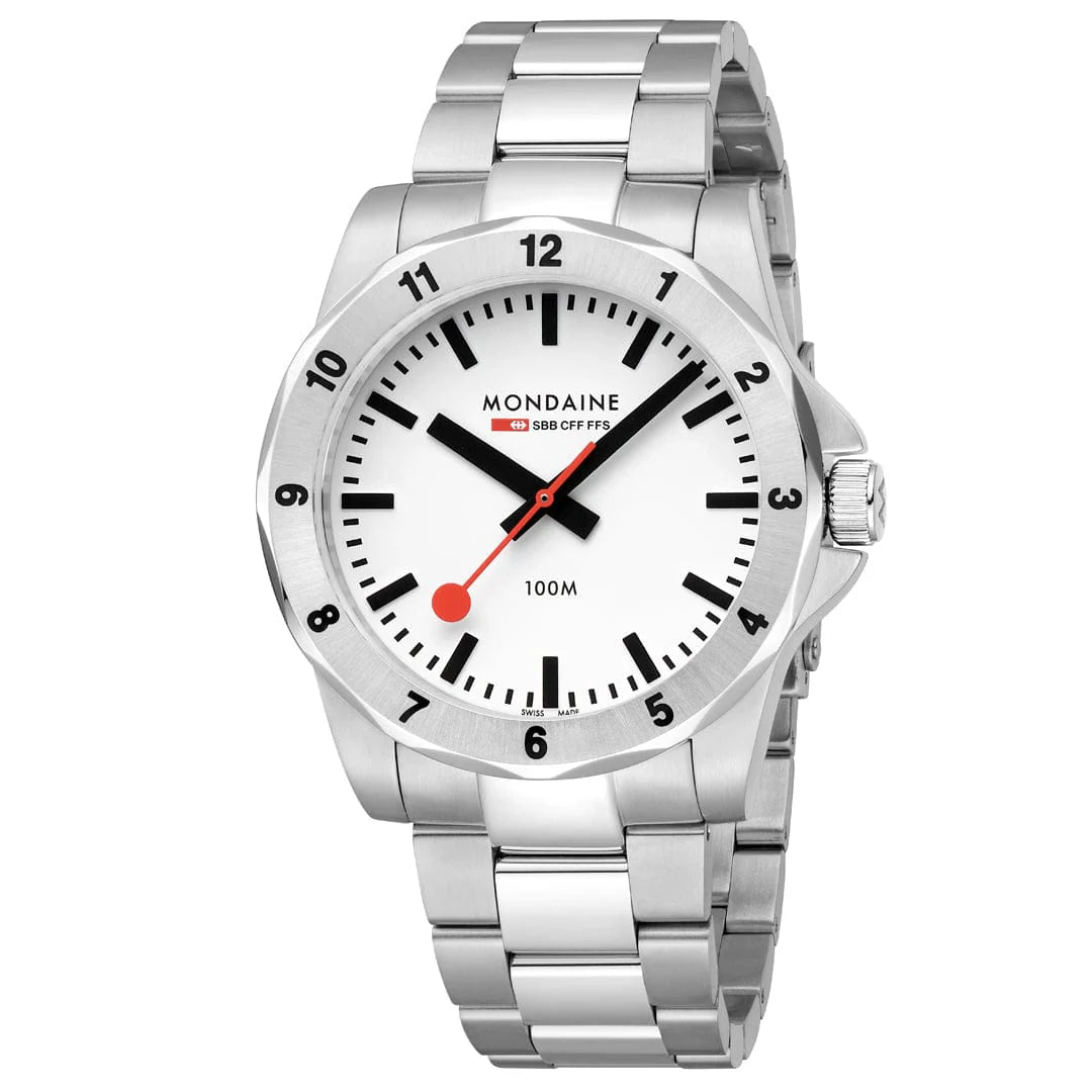 Mondaine Numeri 42 mm, Stainless Steel Watch MSN.4211B.SK