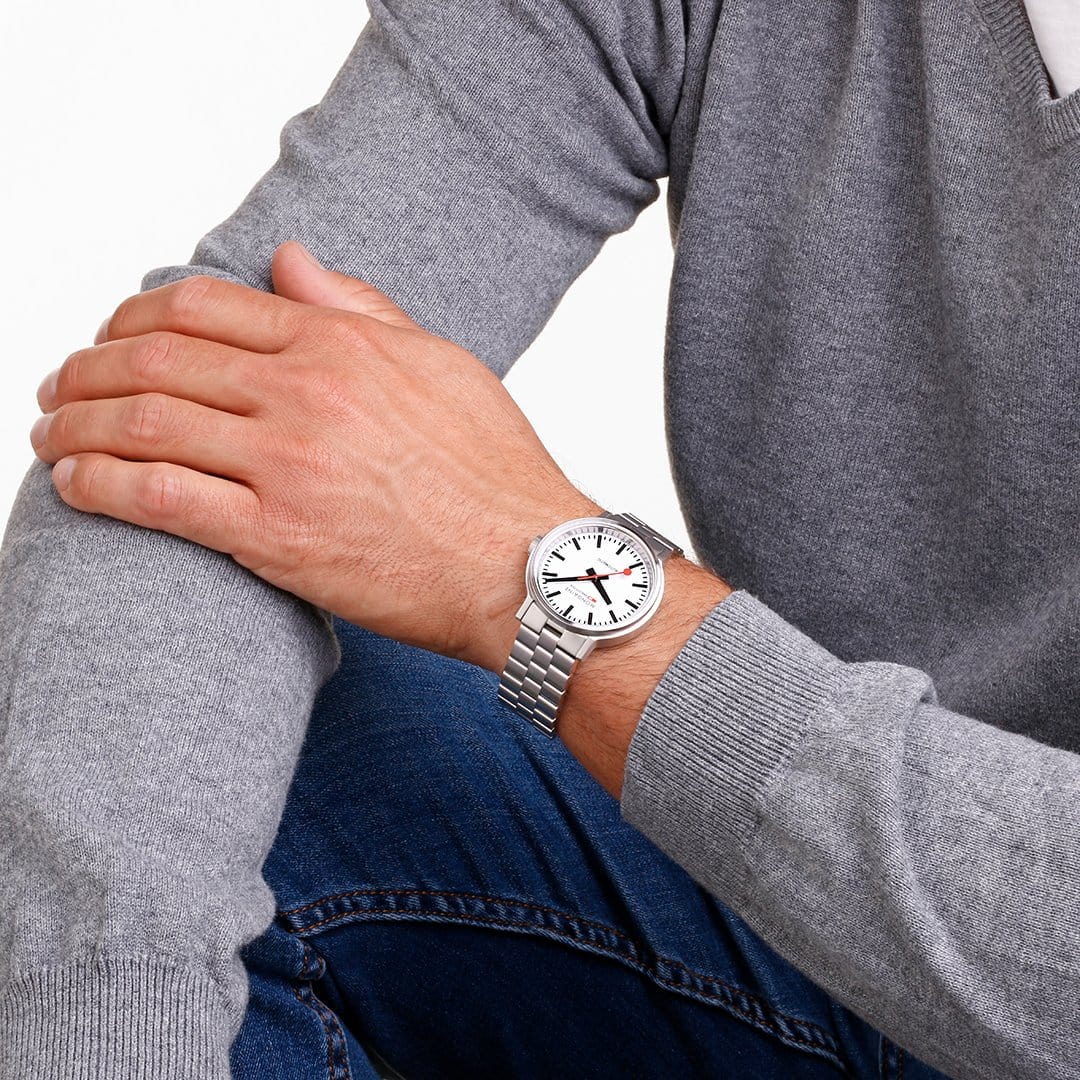 Mondaine Original Automatic Automatic Movement, Stainless Steel, 41 mm