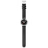 Mondaine stop2go watch Black Vegan Leather Strap, 34 mm